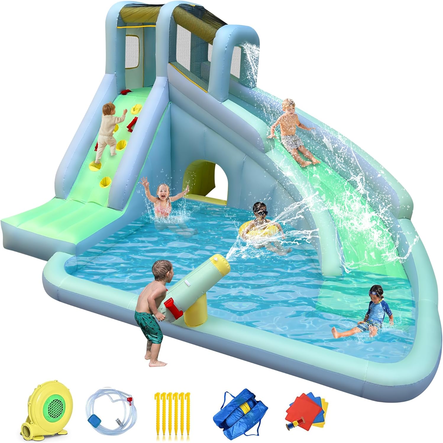 6-in-1 Inflatable Kids Bounce  - огляд і ціна Kids Outdoor Water Park