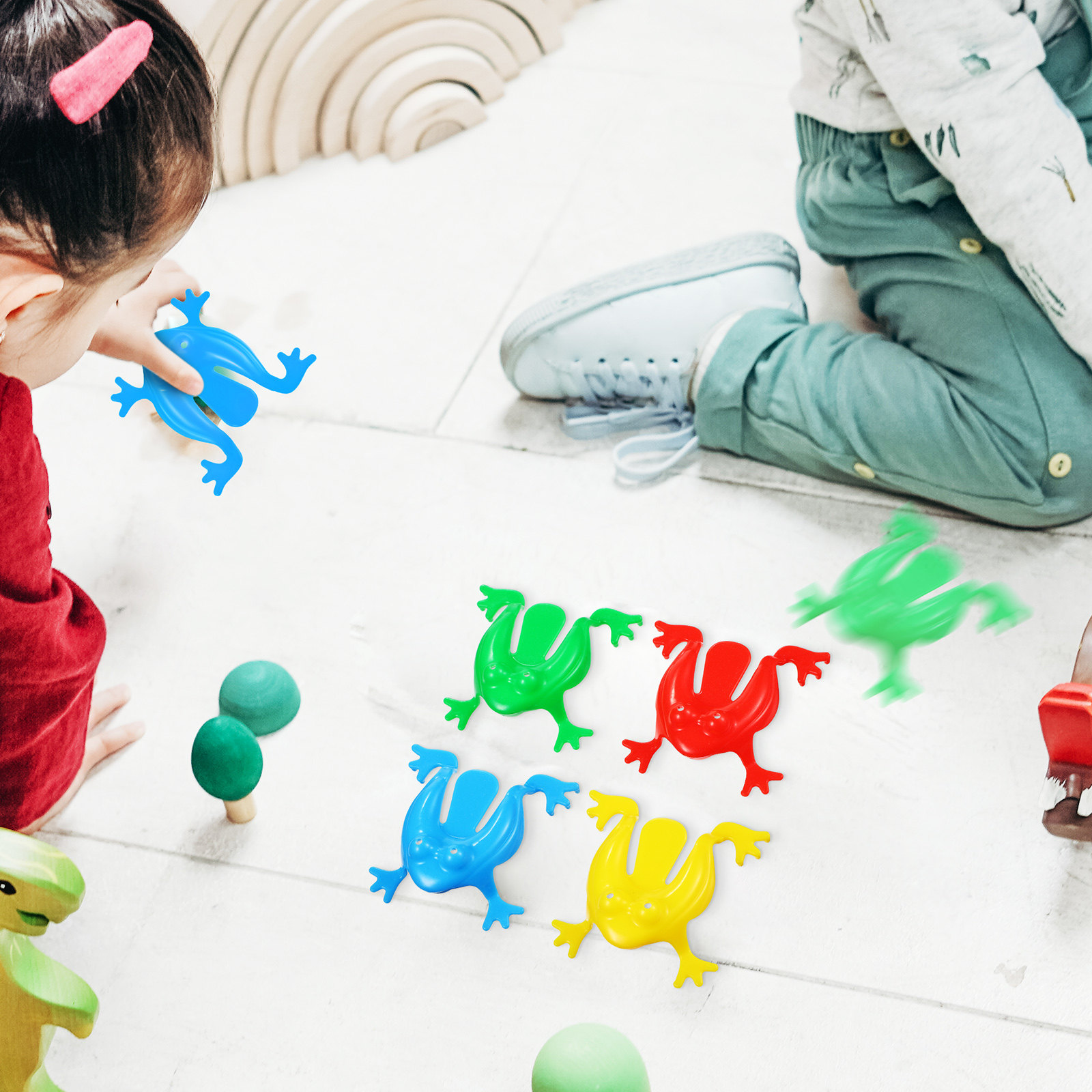 16Pcs Jumping Frog Assorted Co - огляд і ціна Kids Outdoor Jumping Toys
