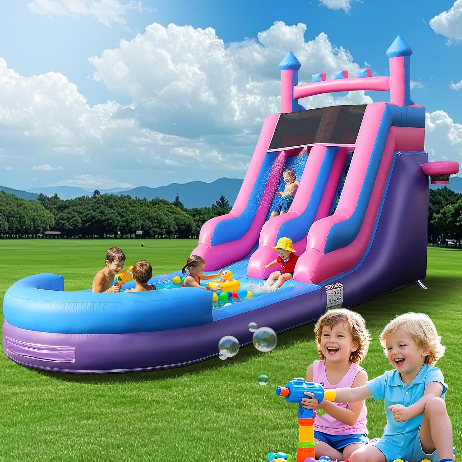 26.2 FT Heavy Duty Inflatable  - огляд і ціна Kids Outdoor Water Park
