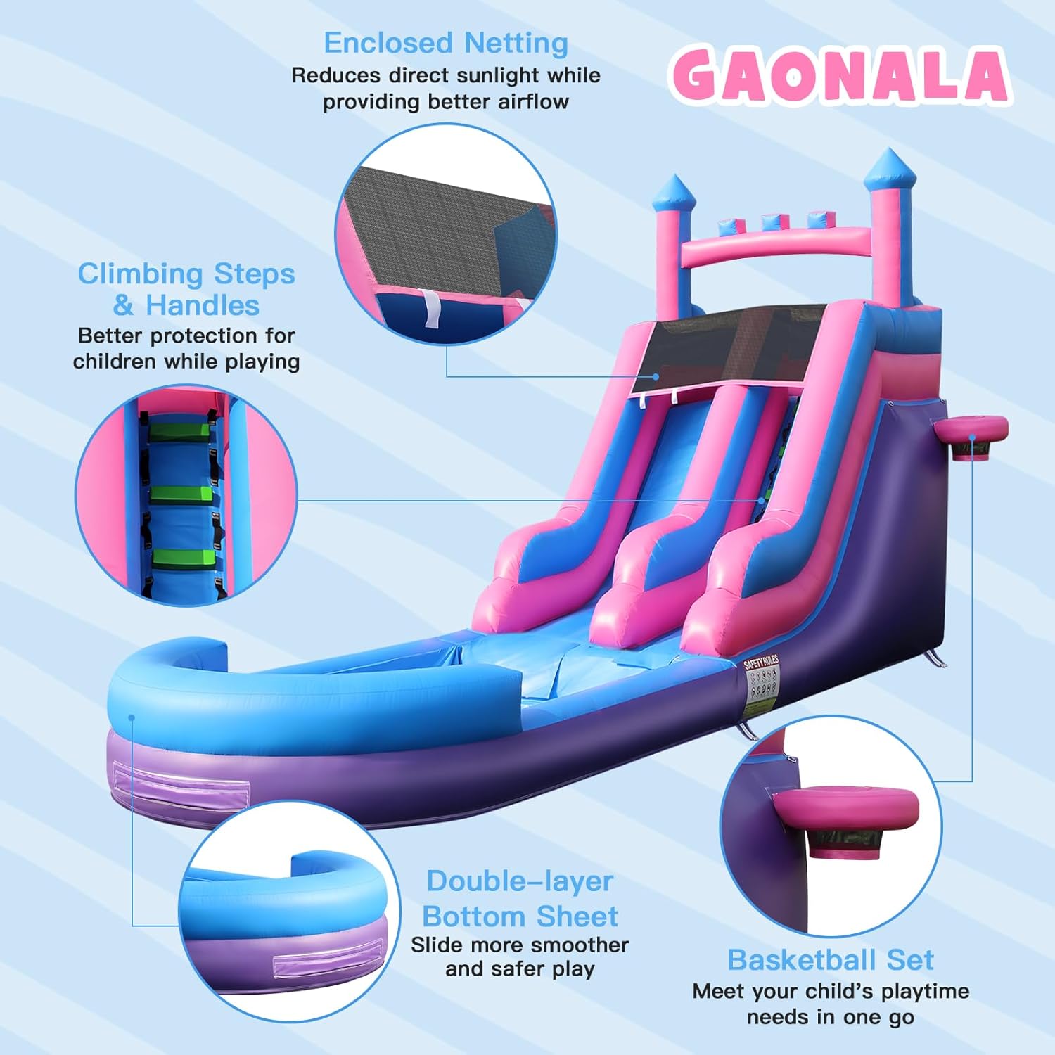 26.2 FT Heavy Duty Inflatable  - огляд і ціна Kids Outdoor Water Park