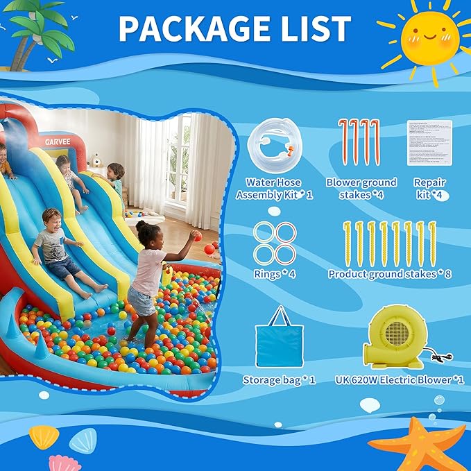 All-Season 8-in-1 Inflatable W - огляд і ціна Kids Outdoor Water Park
