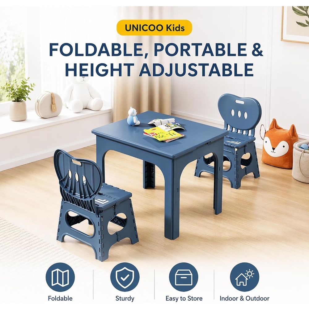 oldable Table and Chair Set, H - огляд і ціна Kids Outdoor Table And Chairs
