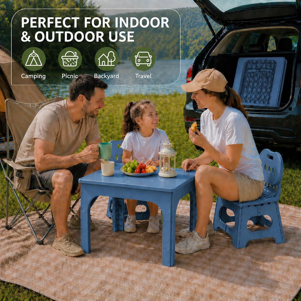 oldable Table and Chair Set, H - огляд і ціна Kids Outdoor Table And Chairs