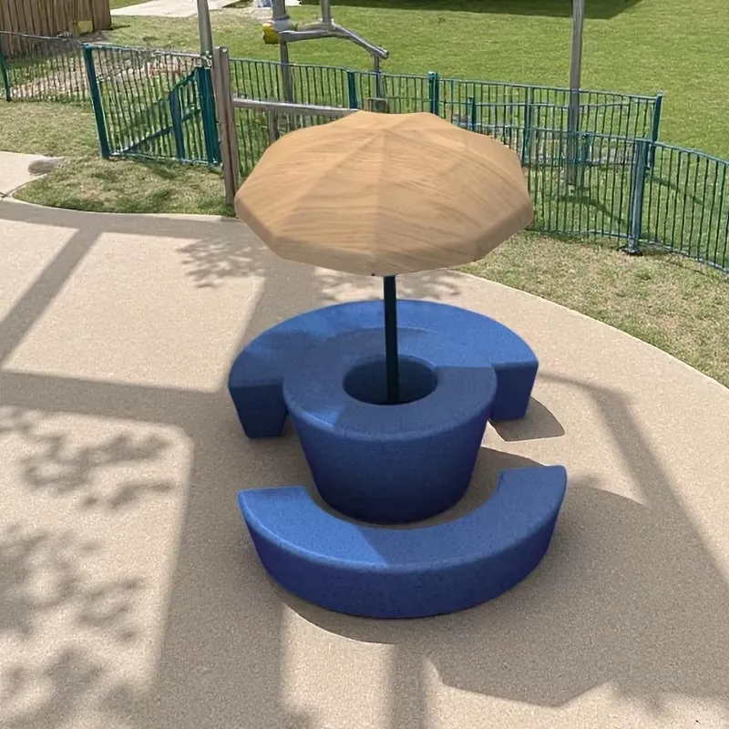 Modern Outdoor Round Table and - огляд і ціна Kids Outdoor Bench With Umbrella