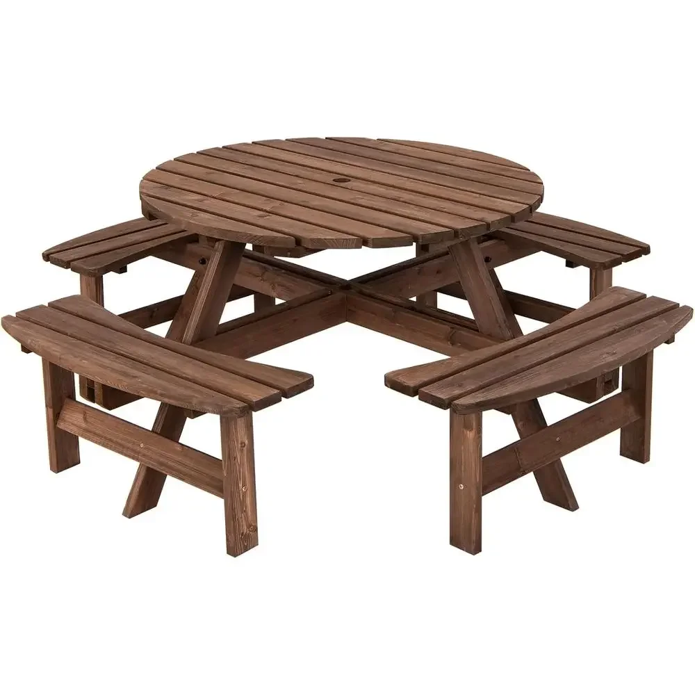 Wooden Picnic Table Set with W - огляд і ціна Kids Outdoor Bench With Umbrella