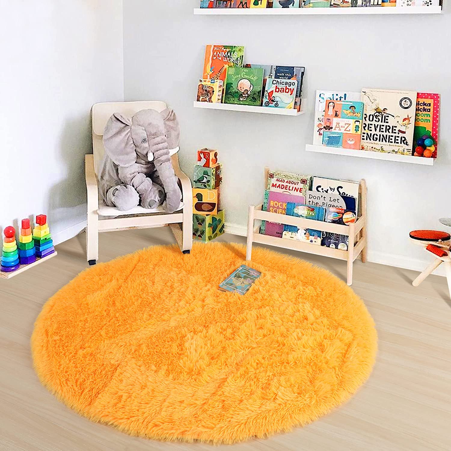 Soft Orange Round Rug Circle R - огляд і ціна Kids Outdoor Teepee