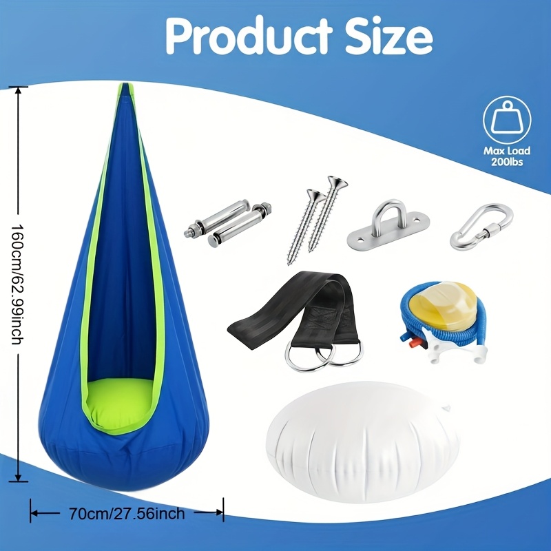 Hammock Swing Chair With Infla - огляд і ціна Kids Outdoor Table And Chairs