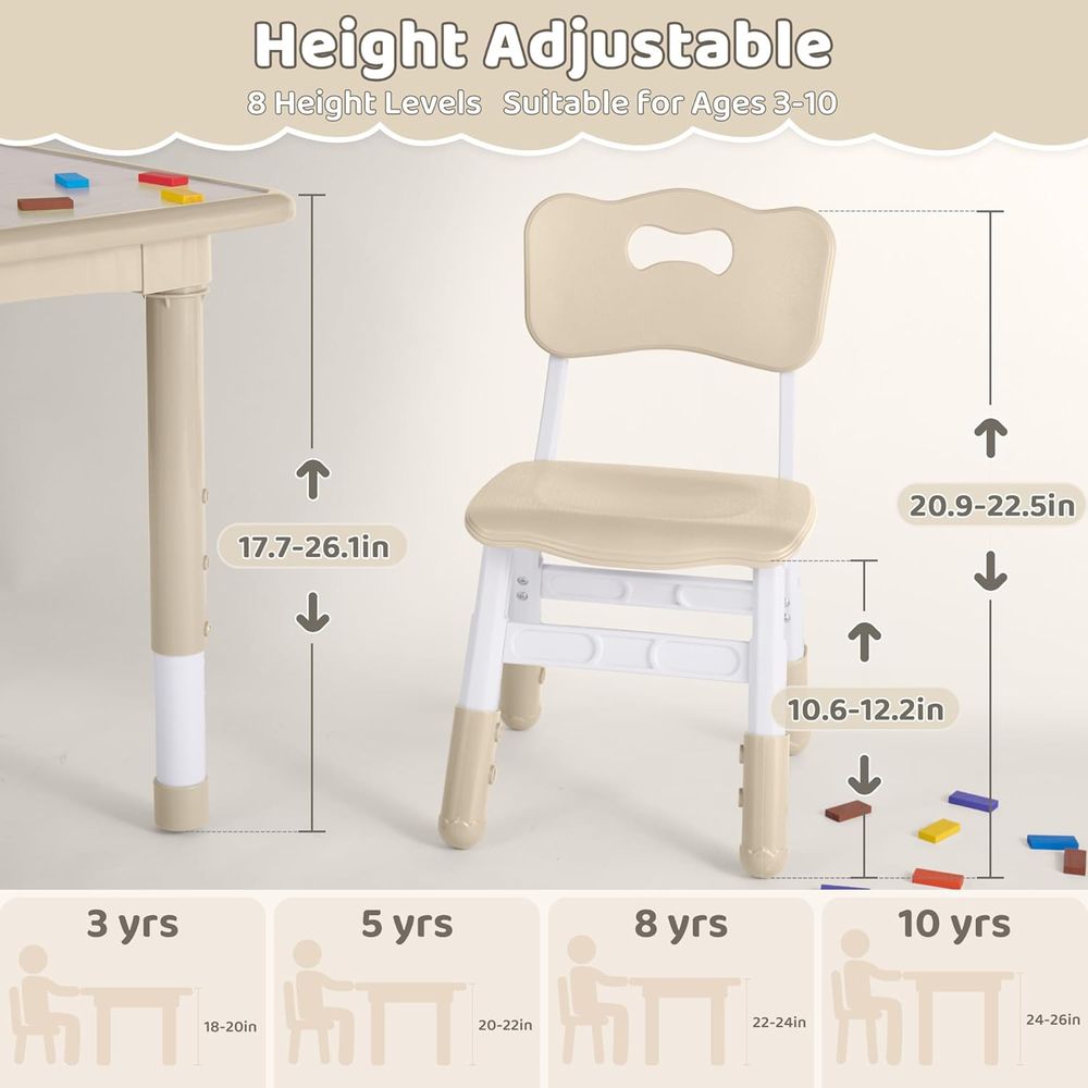 Kids Table and 4 Chairs Set, H - огляд і ціна Kids Outdoor Table And Chairs