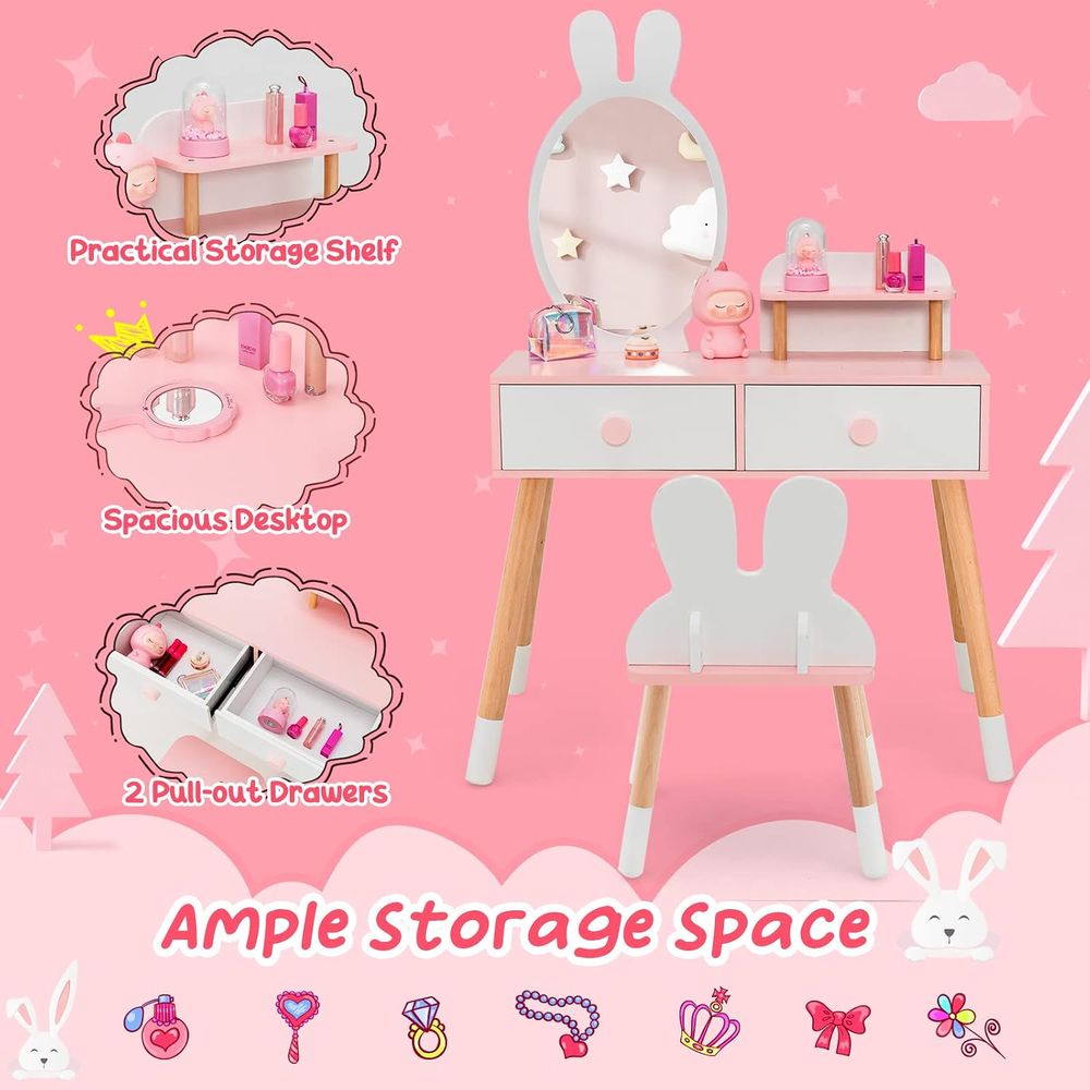 Kids Vanity Set, Girls Vanity  - огляд і ціна Kids Outdoor Table And Chairs